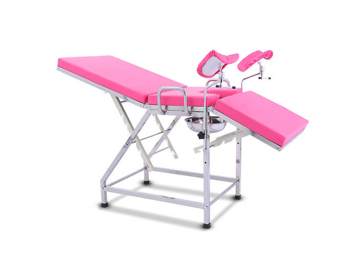 스테인리스 부인과 신체 검사 테이블, 분홍색 휴대용 검사 의자
