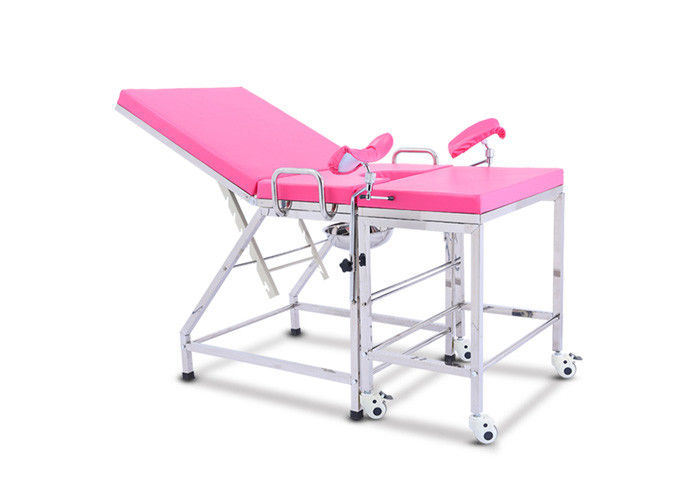 스테인리스 부인과 신체 검사 테이블, 분홍색 휴대용 검사 의자
